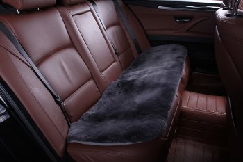 Квадраты на заднее сиденье (короткий ворс натур. мех ) Автопилот  (серый)