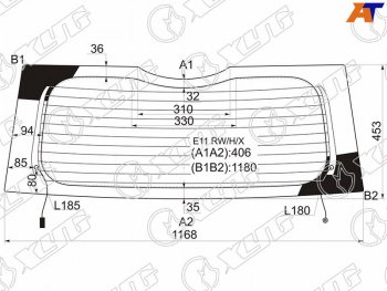 Стекло заднее (Цвет зеленый Обогрев) Nissan Note 05-13 XYG E11 RW/H/X