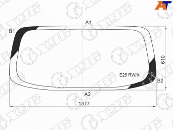 Стекло заднее (Цвет зеленый Обогрев) Nissan Caravan 01-12  Urvan 01-12 XYG E25 RW/H/X