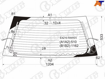 Стекло заднее (Цвет зеленый Обогрев) Toyota Raum 97-03 XYG EXZ10 RW/H/X
