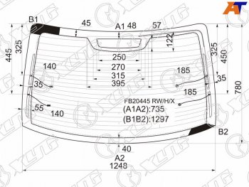 Стекло заднее (Цвет зеленый Обогрев Антенна) BMW 3-Series 98-06 XYG FB20445 RW/H/X