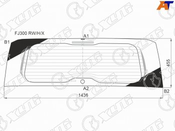 Стекло заднее (Цвет зеленый Обогрев Антенна) Toyota Land Cruiser (J300) 21- XYG FJ300 RW/H/X