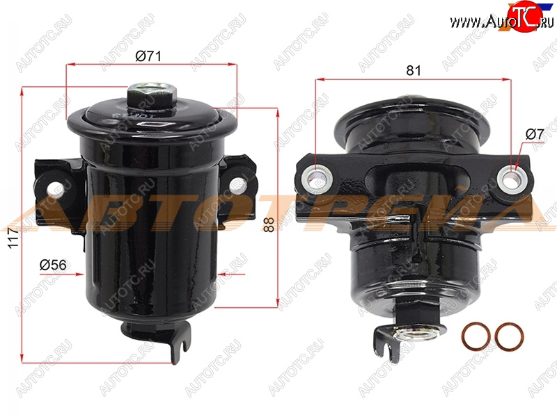 1 659 р. Фильтр топливный TOYOTA COROLLALEVINSPRINTER 4AFE #EFE 91-00 MICRO FT1156  с доставкой в г. Керчь