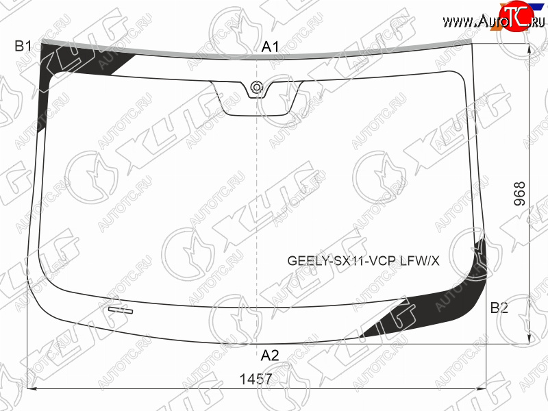 6 999 р. Стекло лобовое (Молдинг) Geely Coolray 18-24  Belgee X50 23- XYG GEELY-SX11-VCP LFW/X  с доставкой в г. Керчь