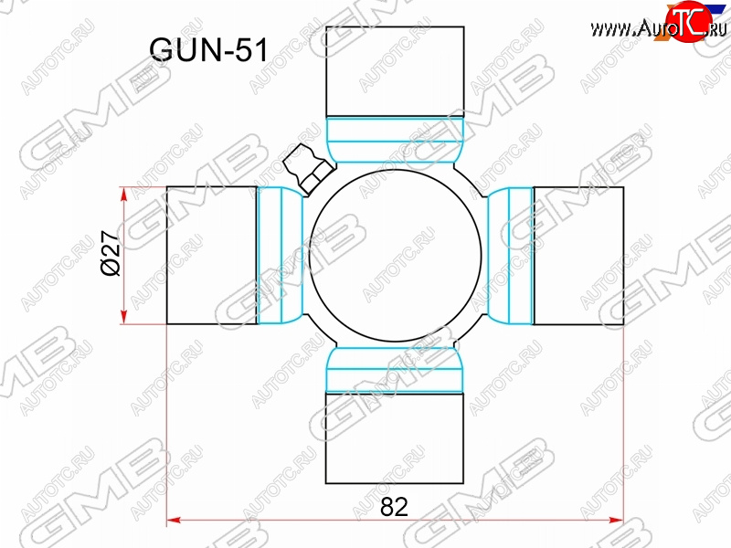 1 069 р. Крестовина карданного вала NISSAN ARMADA 03-PATHFINDER 06-12 GMB GUN-51  с доставкой в г. Керчь