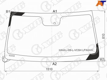 8 549 р. Стекло лобовое (Обогрев щеток Датчик дождя) Haval H9 15-17 XYG HAVAL-H9-L-VCSH LFW/H/X  с доставкой в г. Керчь. Увеличить фотографию 1