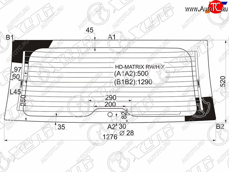 10 399 р. Стекло заднее (Цвет зеленый Обогрев) Hyundai Lavita 01-07  Matrix 01-10 XYG HD-MATRIX RW/H/X  с доставкой в г. Керчь