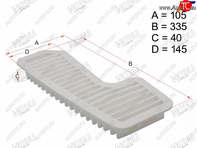 479 р. Фильтр воздушный HOSU  Toyota Mark 2 ( X100,  Qualis,  X110) - RAV4 ( CA20,  XA30,  XA305,  XA40,  XA50)  с доставкой в г. Керчь