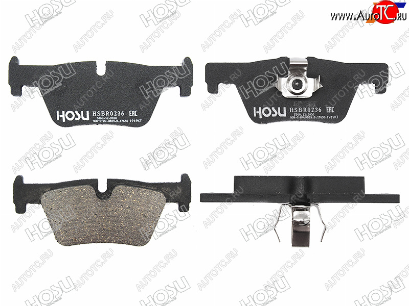 1 099 р. Колодки тормозные задние HOSU  BMW 1 серия ( F21,  F20) - 3 серия ( F31,  F30)  с доставкой в г. Керчь
