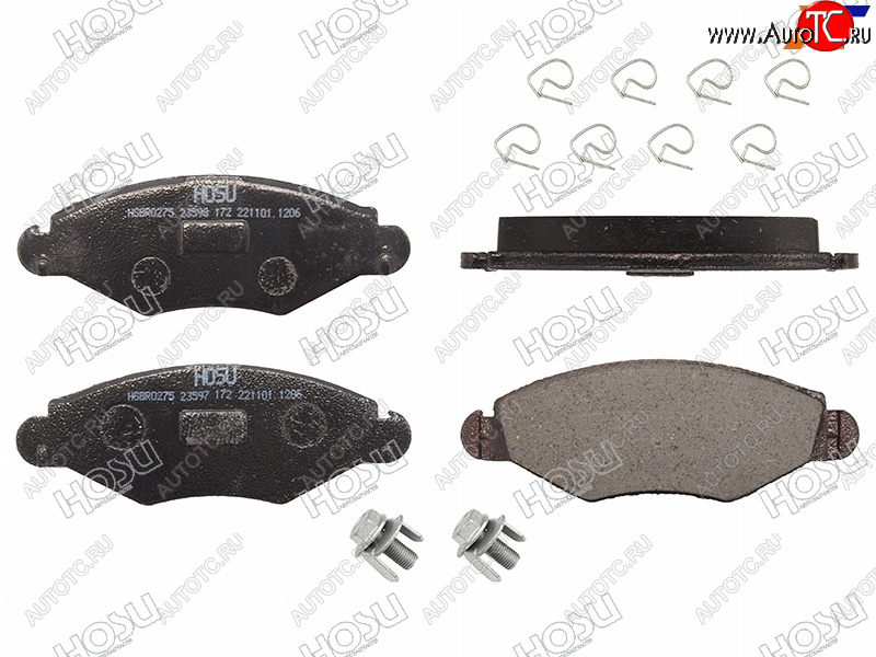 1 239 р. Колодки тормозные перед FR-FL SAT  Peugeot 206 ( хэтчбэк 3 дв.,  хэтчбэк 5 дв.,  седан) (2003-2009) 2AC рестайлинг, 2B рестайлинг  с доставкой в г. Керчь