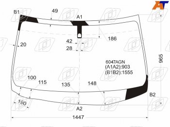 6 399 р. Стекло лобовое Nissan X-Trail 07-15 FUYAO 6047AGN  с доставкой в г. Керчь. Увеличить фотографию 1