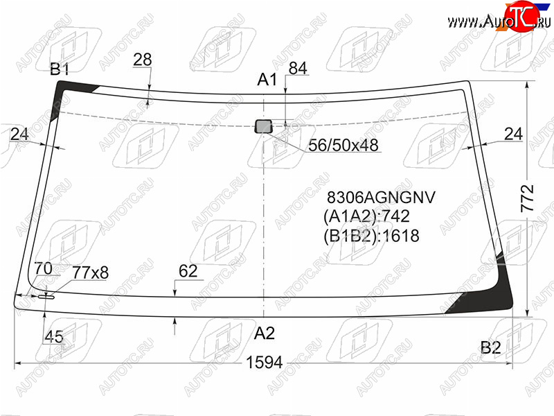 5 599 р. Стекло лобовое TOYOTA LAND CRUISER J100/LEXUS LX470 98-07 FUYAO 8306AGNGNV, 8306agngnv FUYAO 8306AGNGNV  с доставкой в г. Керчь