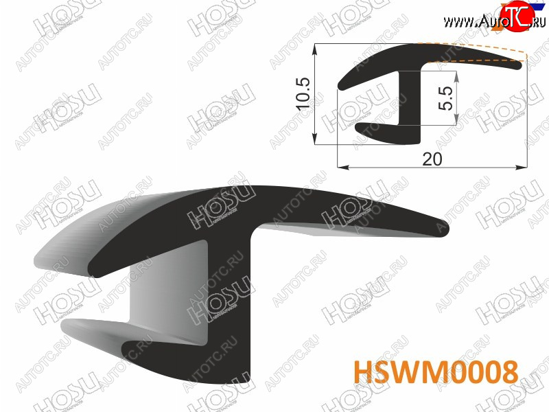 191 р. Молдинг универсальный (20mm) - бухта 30 м.(цена за 1метр) HOSU HSWM0008  с доставкой в г. Керчь