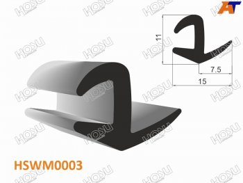 176 р. Молдинг универсальный (тип 8 mm U-LIP) - бухта 30 м.(цена за 1метр) HOSU HSWM0003  с доставкой в г. Керчь. Увеличить фотографию 1