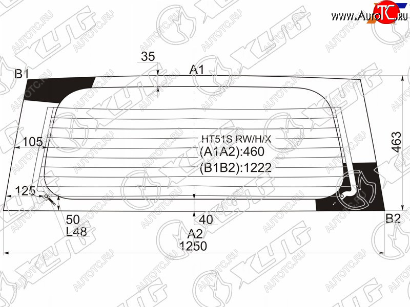 8 799 р. Стекло заднее (Цвет зеленый Обогрев) Chevrolet Cruze 01-08  Suzuki Ignis 00-07  Swift 00-04 XYG HT51S RW/H/X  с доставкой в г. Керчь