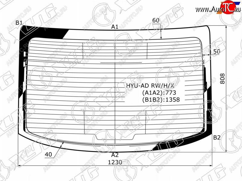 12 449 р. Стекло заднее (Цвет зеленый Обогрев Антенна) Hyundai Elantra 15-20 XYG HYU-AD RW/H/X  с доставкой в г. Керчь
