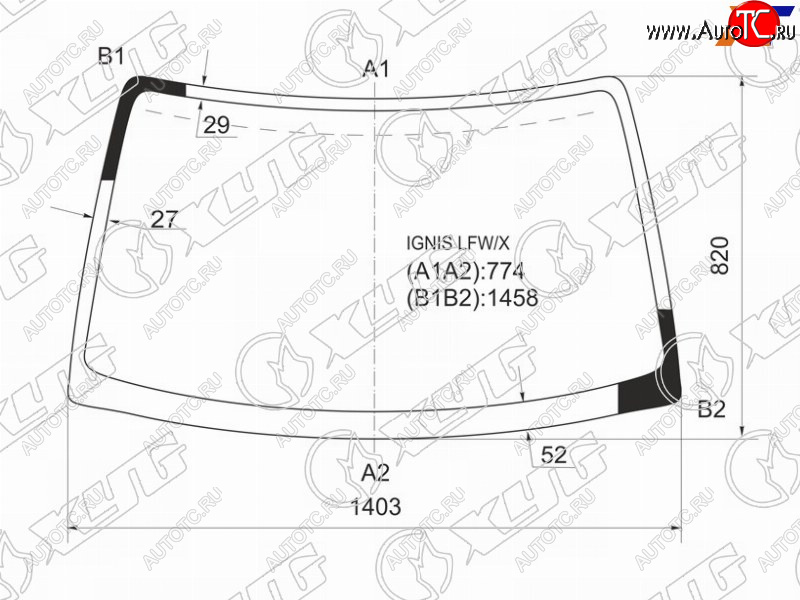 6 349 р. Стекло лобовое Chevrolet Cruze 01-08  Subaru Justy 03-07  Suzuki Ignis 00-07  Swift 00-04 XYG IGNIS LFW/X  с доставкой в г. Керчь
