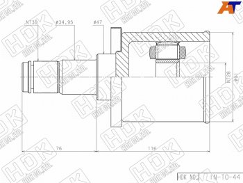 Шрус внутренний LHRH TOYOTA FORTUNER GGN155165GUN15#HILUX GGN1## 1GDFTV 16- HDK IN-TO-44
