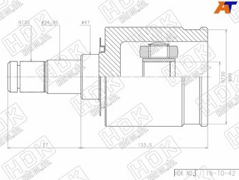 Шрус внутренний LHRH TOYOTA LAND CRUISER 100 UZJ100HDJ101 98-07 HDK IN-TO-42