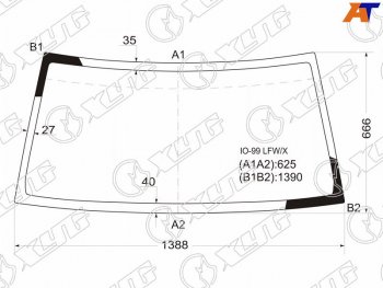 4 199 р. Стекло лобовое Mitsubishi Pajero iO 98-07  Pajero Pinin 98-05 XYG IO-99 LFW/X  с доставкой в г. Керчь. Увеличить фотографию 1