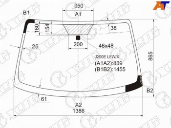 4 999 р. Стекло лобовое Daihatsu Be-Go 06-16  Terios 06-  Toyota Rush 06-16 XYG J200E LFW/X  с доставкой в г. Керчь. Увеличить фотографию 1