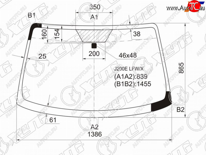 4 999 р. Стекло лобовое Daihatsu Be-Go 06-16  Terios 06-  Toyota Rush 06-16 XYG J200E LFW/X  с доставкой в г. Керчь