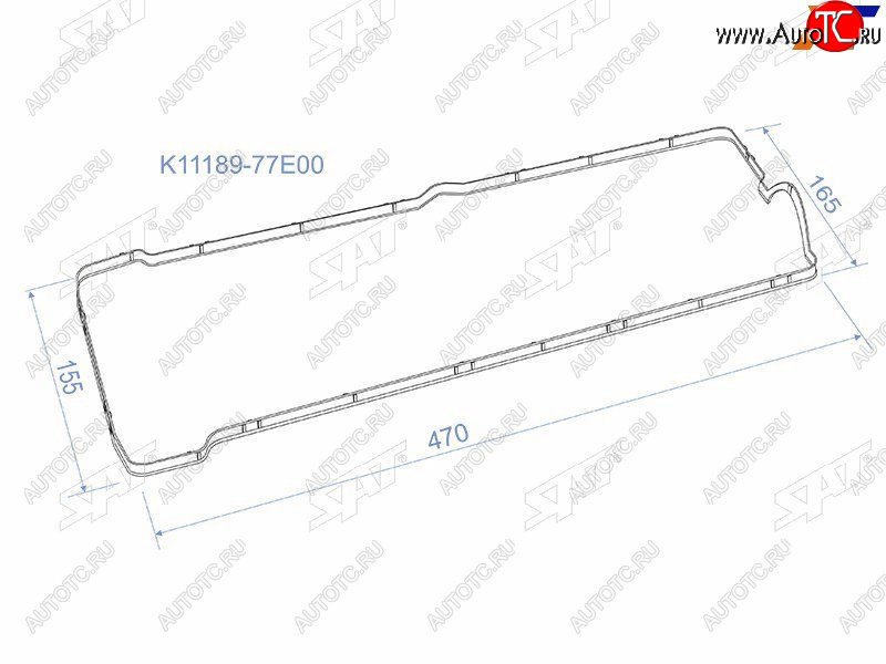 224 р. Прокладка клапанной крышки SZ J20A 96-05, EscudoGrand Vitara SAT K11189-77E00  с доставкой в г. Керчь