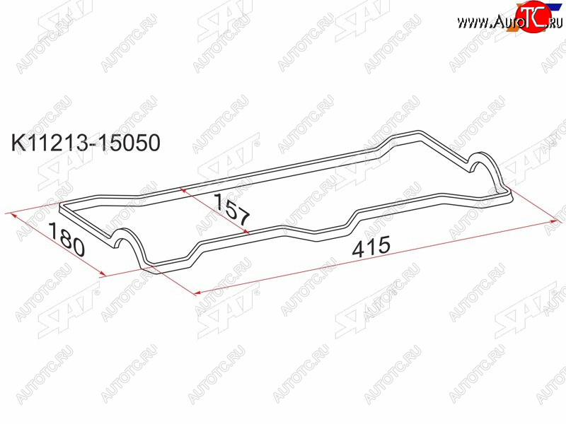 212 р. Прокладка клапанной крышки TY 4A5A-FE -92 SAT K11213-15050  с доставкой в г. Керчь