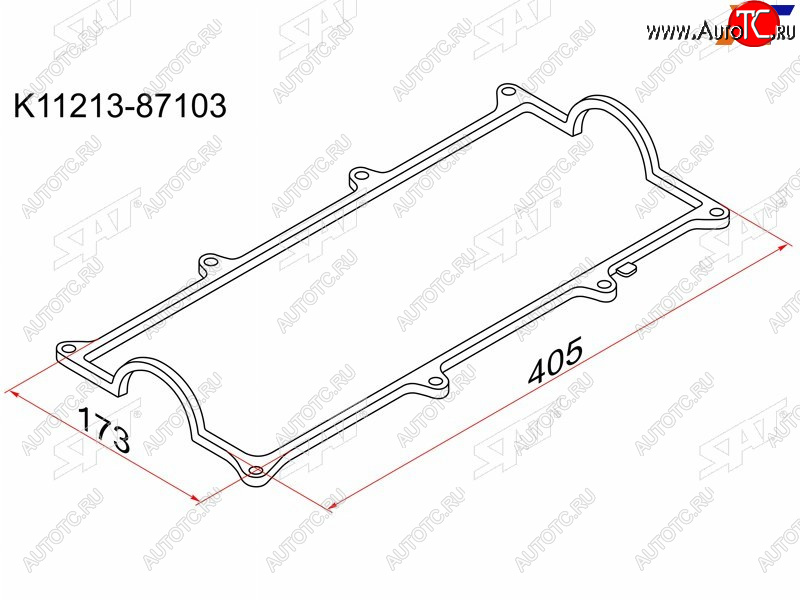 236 р. Прокладка клапанной крышки TYDH HCEJ Terios, Cami J100 SAT K11213-87103  с доставкой в г. Керчь
