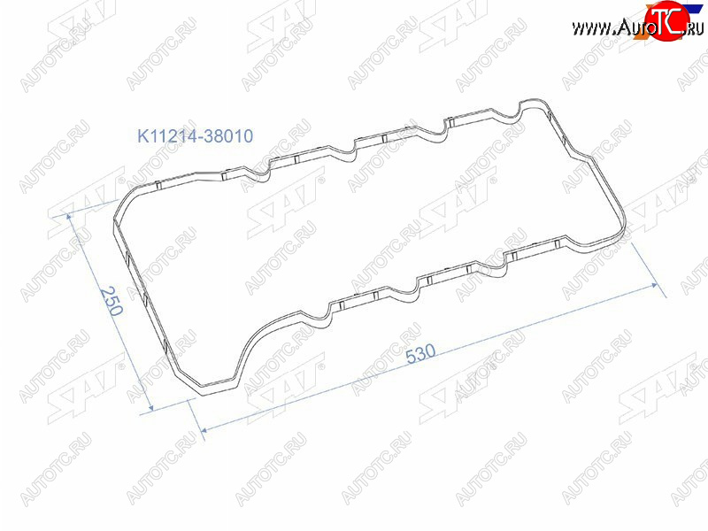 399 р. Прокладка клапанной крышки LEXUS LX570 07-  3URFE №2 SAT K11214-38010  с доставкой в г. Керчь