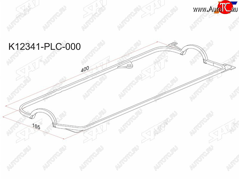 243 р. Прокладка клапанной крышки HO D15B, D17A, Civic ES1 SAT K12341-PLC-000  с доставкой в г. Керчь