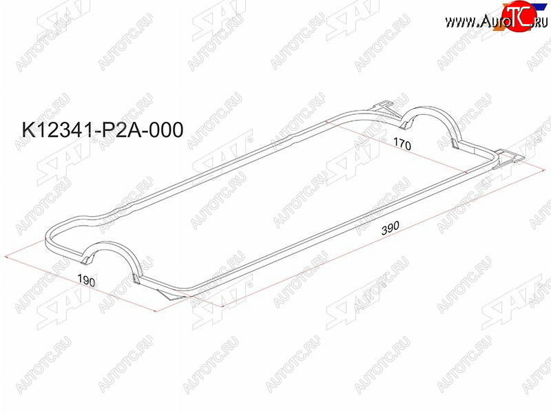 235 р. Прокладка клапанной крышки HO D13BD15B, D16A, 91-97 SAT K12341-P2A-000  с доставкой в г. Керчь