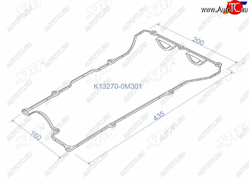 241 р. Прокладка клапанной крышки NS GA13DE, GA15DE, 91- B14N15, Y10 SAT K13270-0M301  с доставкой в г. Керчь