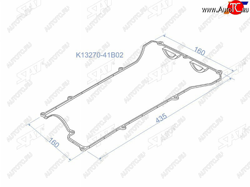 399 р. Прокладка клапанной крышки NS CG10, CG13, CGA3DE, Z10, K11 SAT K13270-41B02  с доставкой в г. Керчь