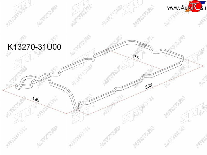 233 р. Прокладка клапанной крышки RH NS VQ20VQ25VQ30DE 94-98 SAT K13270-31U00  с доставкой в г. Керчь