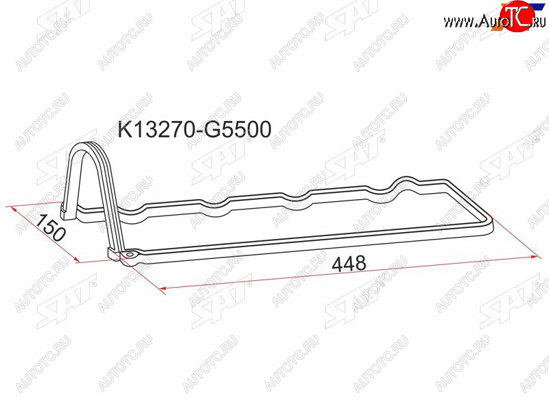 359 р. Прокладка клапанной крышки NS LD20+T, C22C23 SAT K13270-G5500  с доставкой в г. Керчь