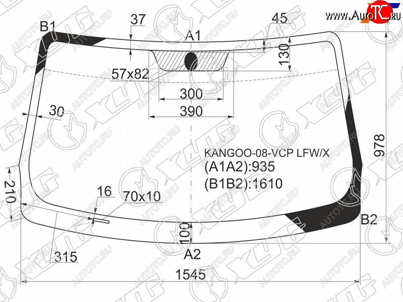 6 899 р. Стекло лобовое Mercedes-Benz Citan 12-19  Renault Kangoo 08-16 XYG KANGOO-08-VCP LFW/X  с доставкой в г. Керчь