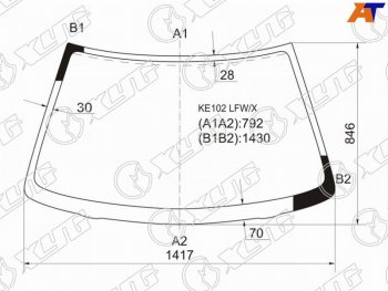 8 649 р. Стекло лобовое Toyota Corolla Levin 91-95  Sprinter Trueno 91-95 XYG KE102 LFW/X  с доставкой в г. Керчь. Увеличить фотографию 1