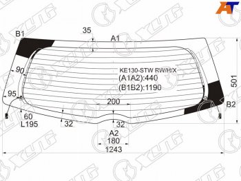 7 999 р. Стекло заднее (Цвет зеленый Обогрев) Toyota Corolla Fielder (E140) 06-12 XYG KE130-STW RW/H/X  с доставкой в г. Керчь. Увеличить фотографию 1