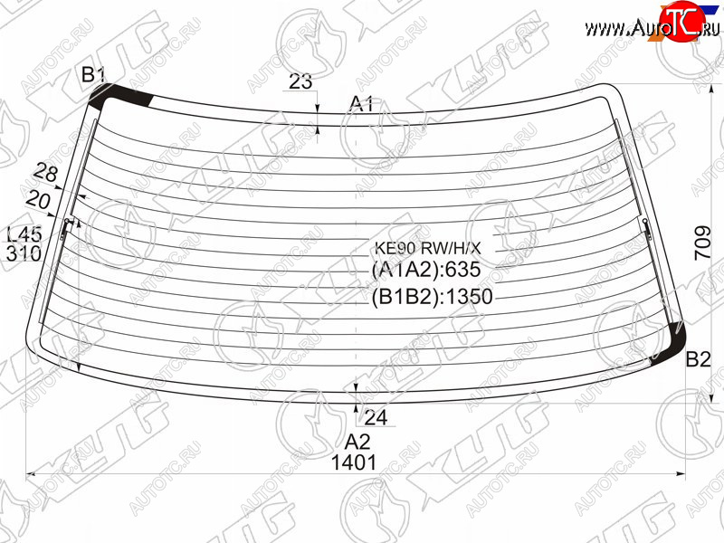4 199 р. Стекло заднее (Цвет зеленый Обогрев) Toyota Corolla (E90) 87-92 XYG KE90 RW/H/X  с доставкой в г. Керчь