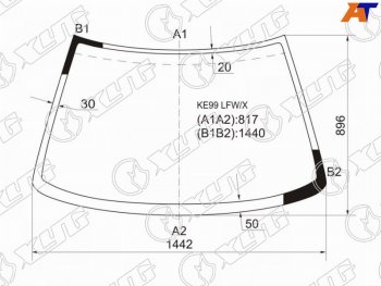 7 699 р. Стекло лобовое TOYOTA COROLLA LEVINSPRINTER TRUENO 87-91                                            XYG KE99 LFW/X  с доставкой в г. Керчь. Увеличить фотографию 1