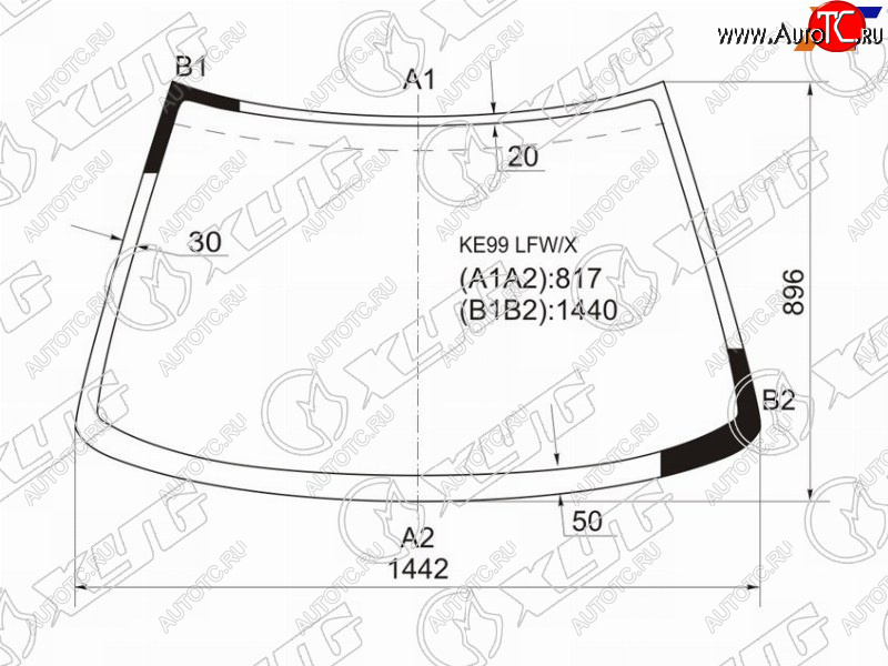 7 699 р. Стекло лобовое TOYOTA COROLLA LEVINSPRINTER TRUENO 87-91                                            XYG KE99 LFW/X  с доставкой в г. Керчь
