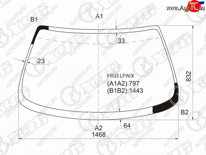 8 449 р. Стекло лобовое (2D CPE) Nissan Skyline 93-98  Skyline GT-R 95-98 XYG KR33 LFW/X  с доставкой в г. Керчь
