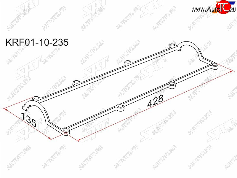 188 р. Прокладка клапанной крышки MZ R2, RF SAT KRF01-10-235  с доставкой в г. Керчь