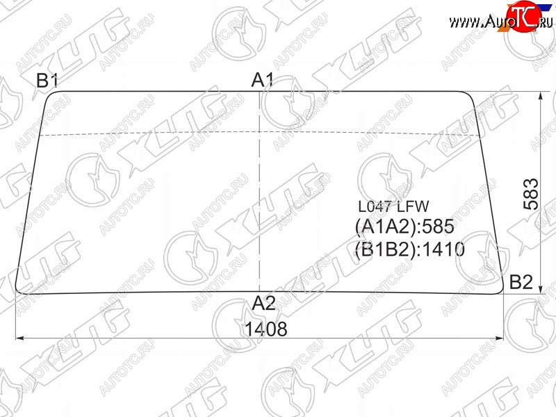 4 999 р. Стекло лобовое Mitsubishi Pajero 81-90  Hyundai Galloper 91-07 XYG L047 LFW  с доставкой в г. Керчь