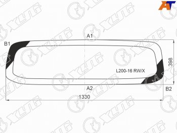 Стекло заднее (Цвет зеленый Обогрев) Mitsubishi L200 15-  Fiat Fullback 15-20 XYG L200-16 RW/H/X