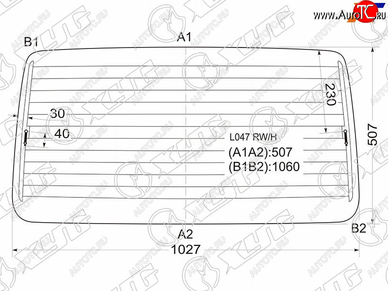 8 649 р. Стекло заднее (Цвет зеленый Обогрев) Mitsubishi Pajero 81-90  Hyundai Galloper 91-07 XYG L047 RW/H  с доставкой в г. Керчь