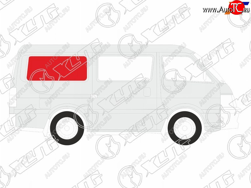 2 789 р. Стекло кузова боковое (не опускное) (Справа Цвет зеленый) Mitsubishi Delica 94-07  L400 94-06  Sp XYG L400-3H SR/RH/X  с доставкой в г. Керчь