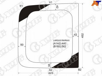Стекло заднее (Цвет зеленый правое) Dacia Logan Mcv 08-12  LADA Largus 12-  Largus Cross 14-22 XYG LARGUS RW/RH/X