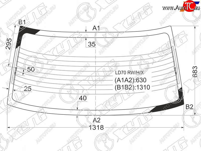 7 199 р. Стекло заднее с обогревом MITSUBISHI LANCER 4D SED 91-95                                             XYG LD70 RW/H/X  с доставкой в г. Керчь